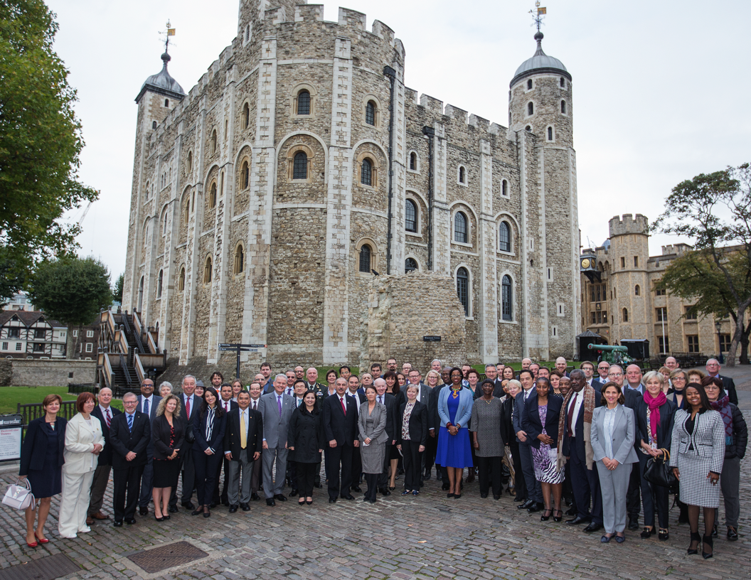 Official team image outside castle