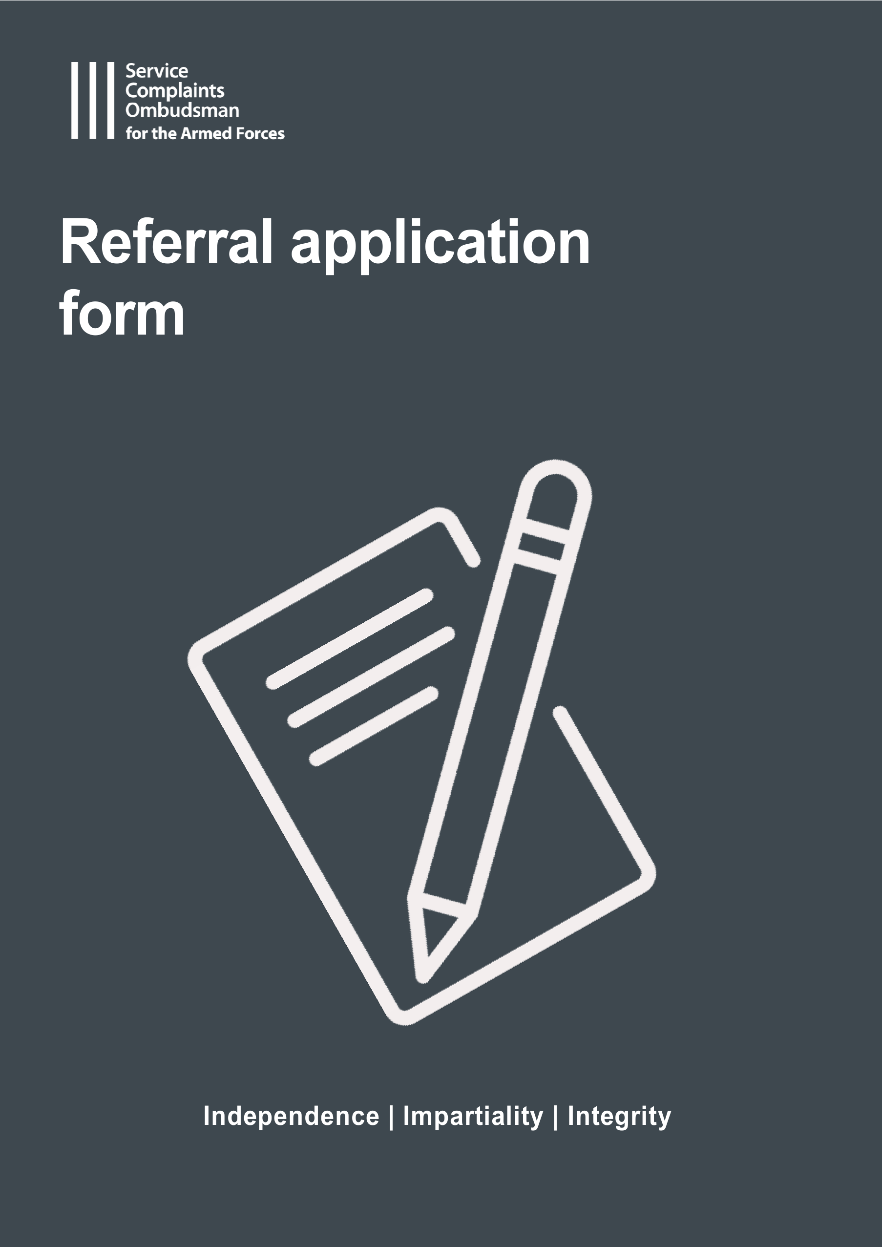 Referral application form